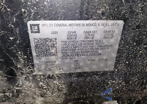 2020 GMC Terrain Awd Sle from USA, damaged, VIN 3GKALTEV6LL260156